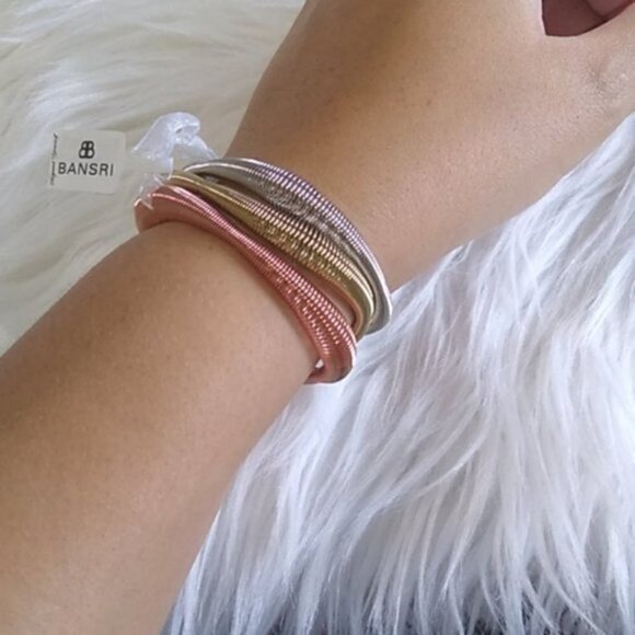 NEW Bansri Corelia Metal Stretch 3 Piece Bracelet Set - Picture 3 of 7